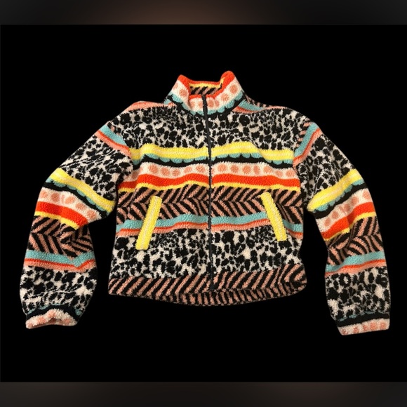 Maeve anthropology xs zip up Sherpa jacket - Picture 2 of 4